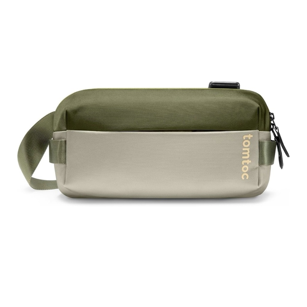 Tomtoc Green and Tan Travel Bag